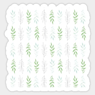 Green leaves, pattern inspired by nature Sticker